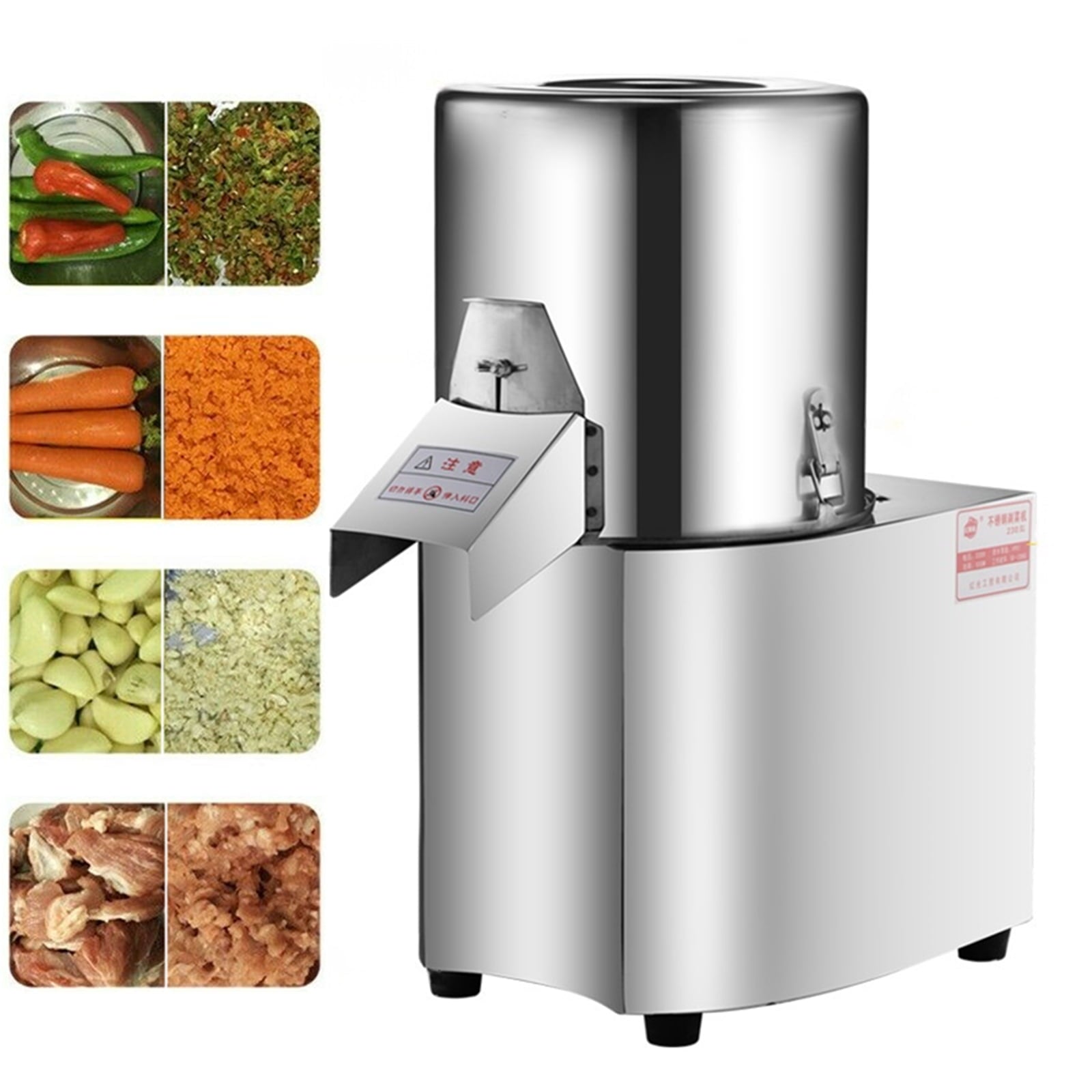 Topchances Electric Vegetable Chopper 600W Commercial Food Processor Machine Stainless Steel Food Grinder