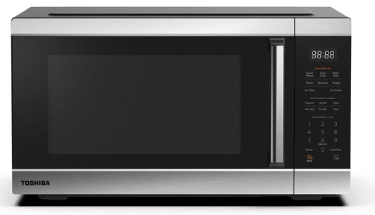 Toshiba 2.0 Cu. ft. Family-Size 1200-Watt Stainless Steel Microwave Oven with Sensor