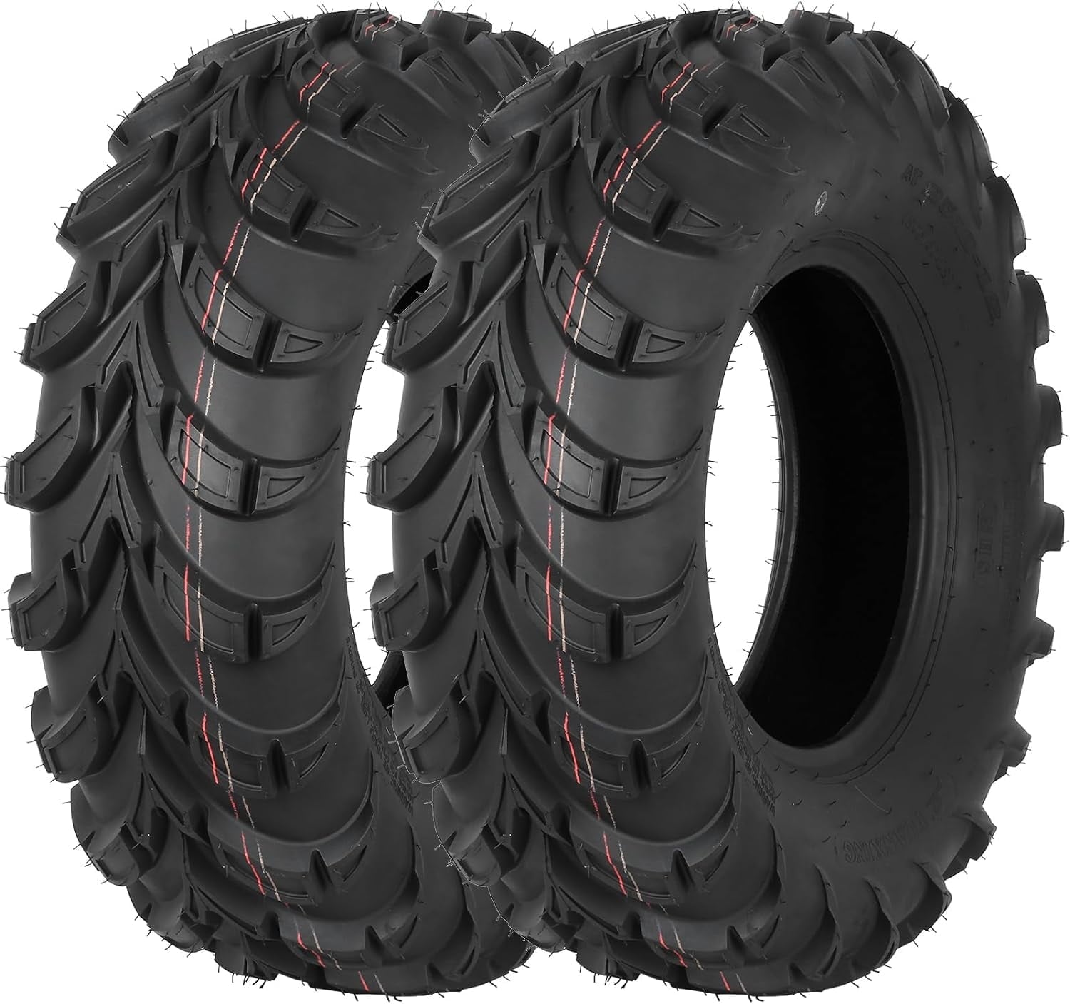 WEIZE 25x8x12 ATV Tires, All-Terrain UTV Tire 25x8-12, 6PR, 2PCS