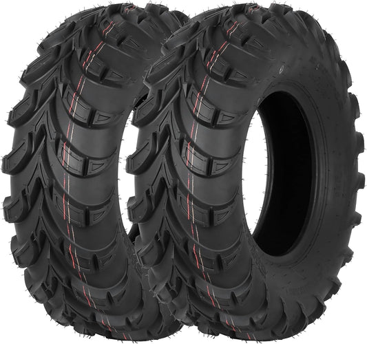 WEIZE 25x8x12 ATV Tires, All-Terrain UTV Tire 25x8-12, 6PR, 2PCS