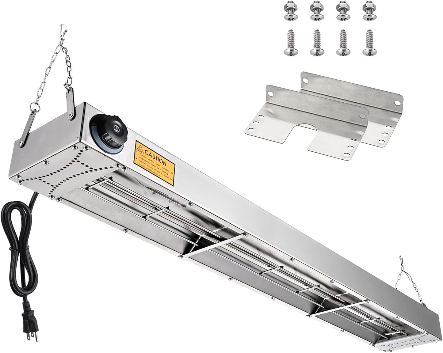 WeChef 43"  Food Warmer Electric Strip Heater 1100W Overhead Food Warmer Heating Lamp Stainless Steel for Restaurant Buffet Canteen