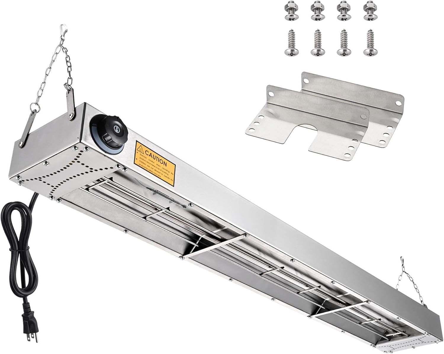 WeChef 43"  Food Warmer Electric Strip Heater 1100W Overhead Food Warmer Heating Lamp Stainless Steel for Restaurant Buffet Canteen