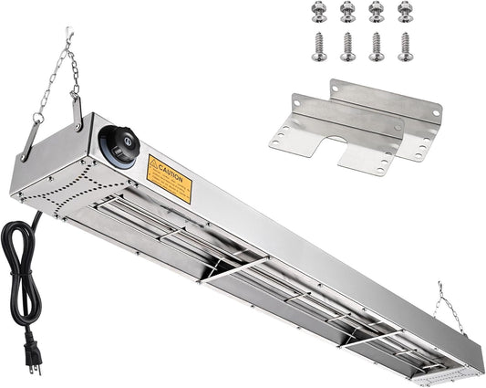 WeChef 43"  Food Warmer Electric Strip Heater 1100W Overhead Food Warmer Heating Lamp Stainless Steel for Restaurant Buffet Canteen