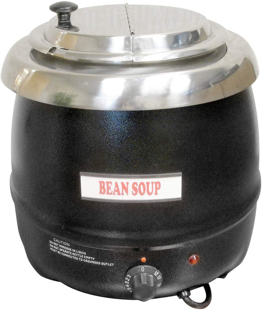 Winco ESW-66 120V/60/1-Ph Black 10.5 Quart Soup Warmer Set