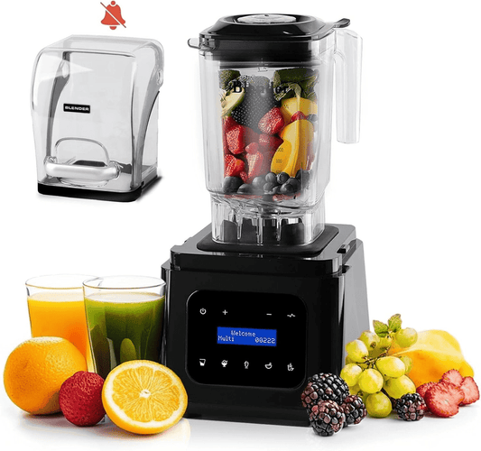YRWTO Quiet Pro Blender: 61oz,BPA-Free, Auto-Clean, 6 Presets for Smoothies & Ice Crush,1700W