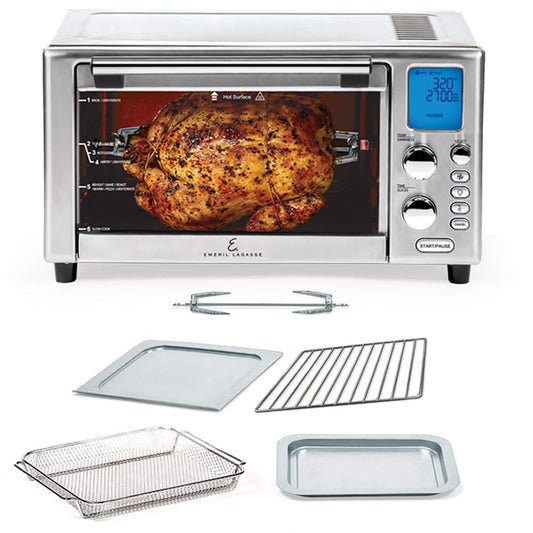 Restored Emeril Lagasse Everyday 360 Stainless Steel Air Fryer Toaster Oven - (Refurbished)