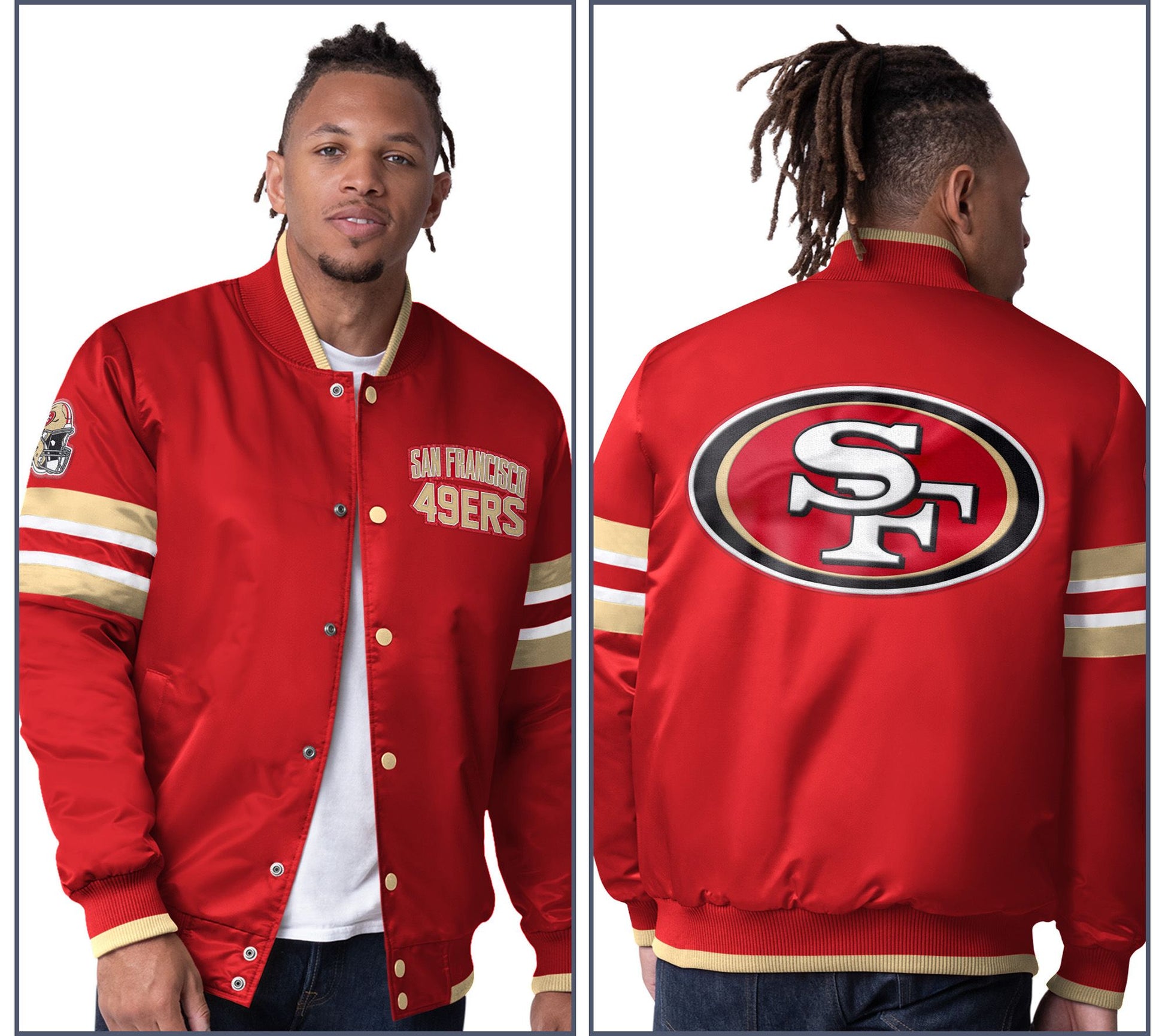 NFL Starter Satin Twill Snap Front Jacket