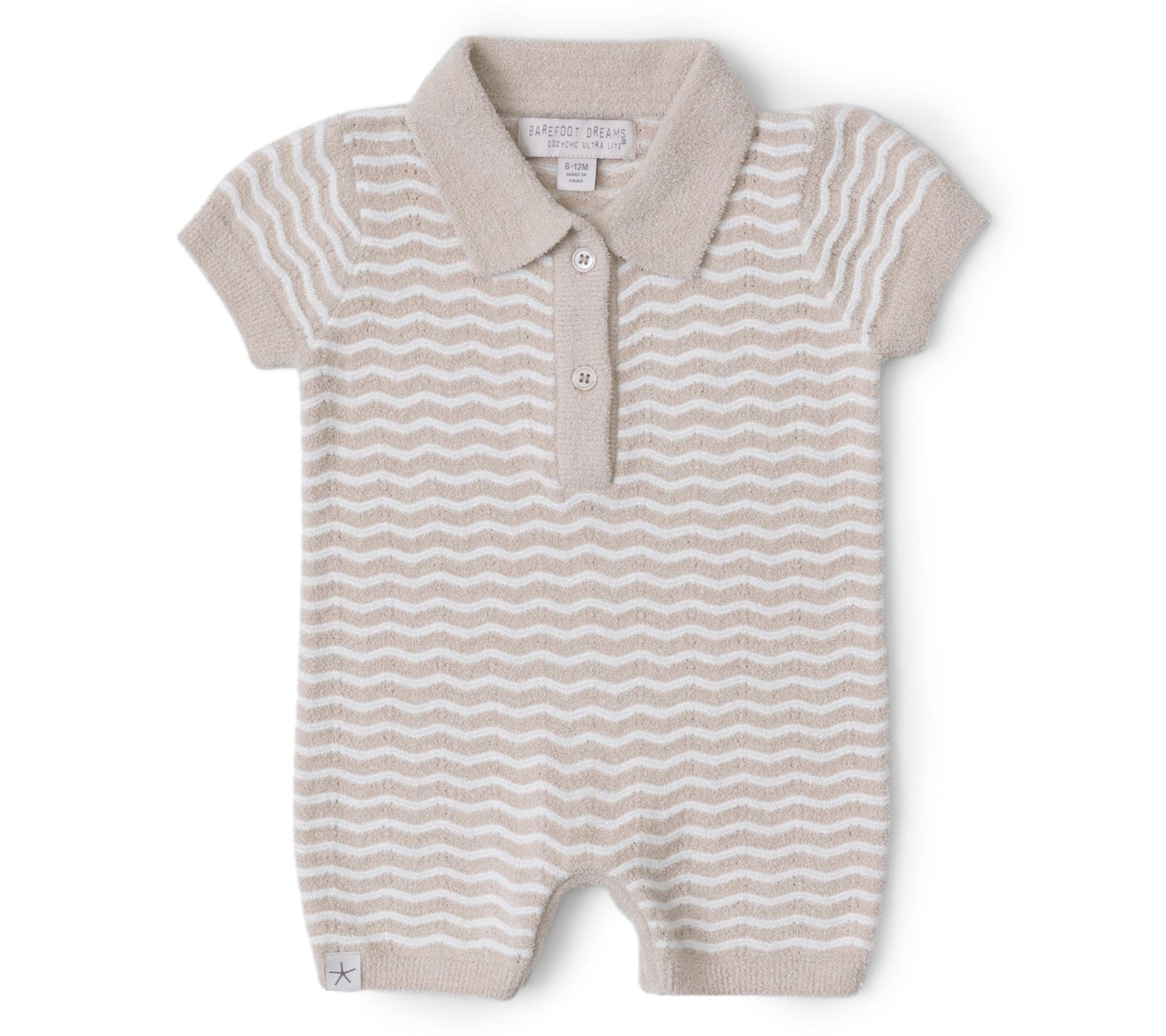 Barefoot Dreams CozyChic Ultra Lite Wavy Baby Onesie