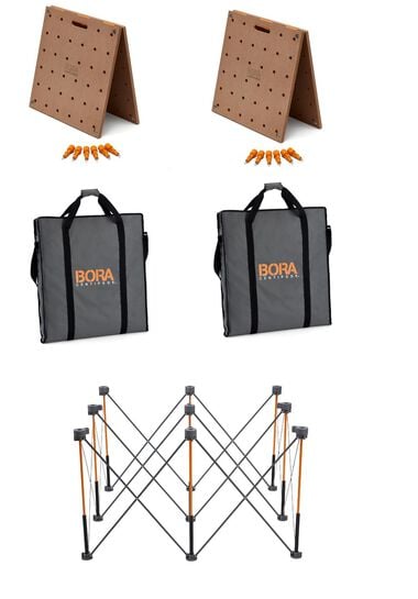 Bora Portamate Centipede 4&apos; x 4&apos; Unit with Table Top 2pk and Carry Bag 2pk Bundle