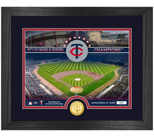 Highland Mint Minnesota Twins Bronze Coin Stadium Photo Mint