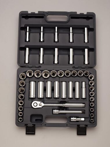 Cougar Pro 1/2 In. Drive 47 pc. 12 pt std &amp; Deep SAE &amp; Metric Socket Set