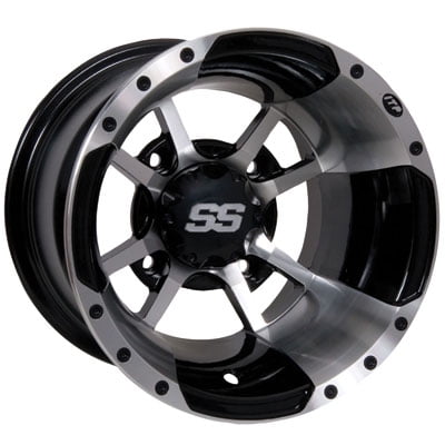 4/110 ITP SS112 Alloy Sport Wheels 9X8 3.0 + 5.0 Machined for Polaris SPORTSMAN 110 EFI 2016-2018