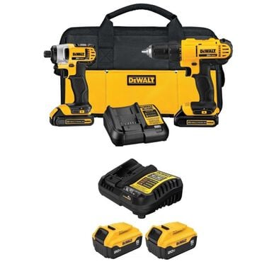 DEWALT 20V MAX Drill Driver/Impact Combo Kit &amp; Starter Kit Bundle