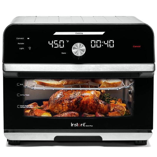 Restored Instant Omni Plus 18L Air Fryer Toaster Oven Combo with 10-in-1 Functions, App with Over 100 Recipes (Refurbished)