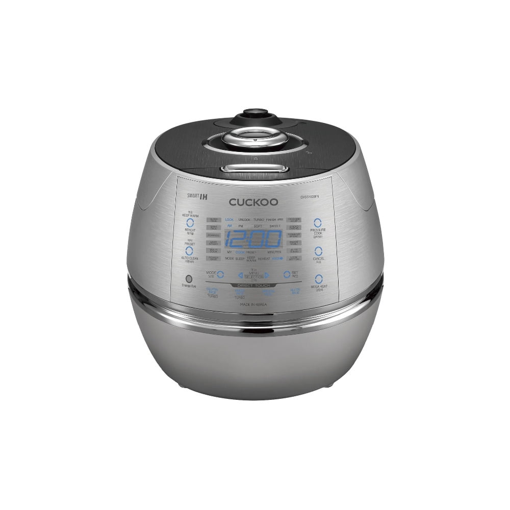 Restored Cuckoo Induction Heating Pressure Rice Cooker with Stainless Steel Inner Pot, 10 Cups (Uncooked) / 20 Cups (Cooked) - Certified (Refurbished)