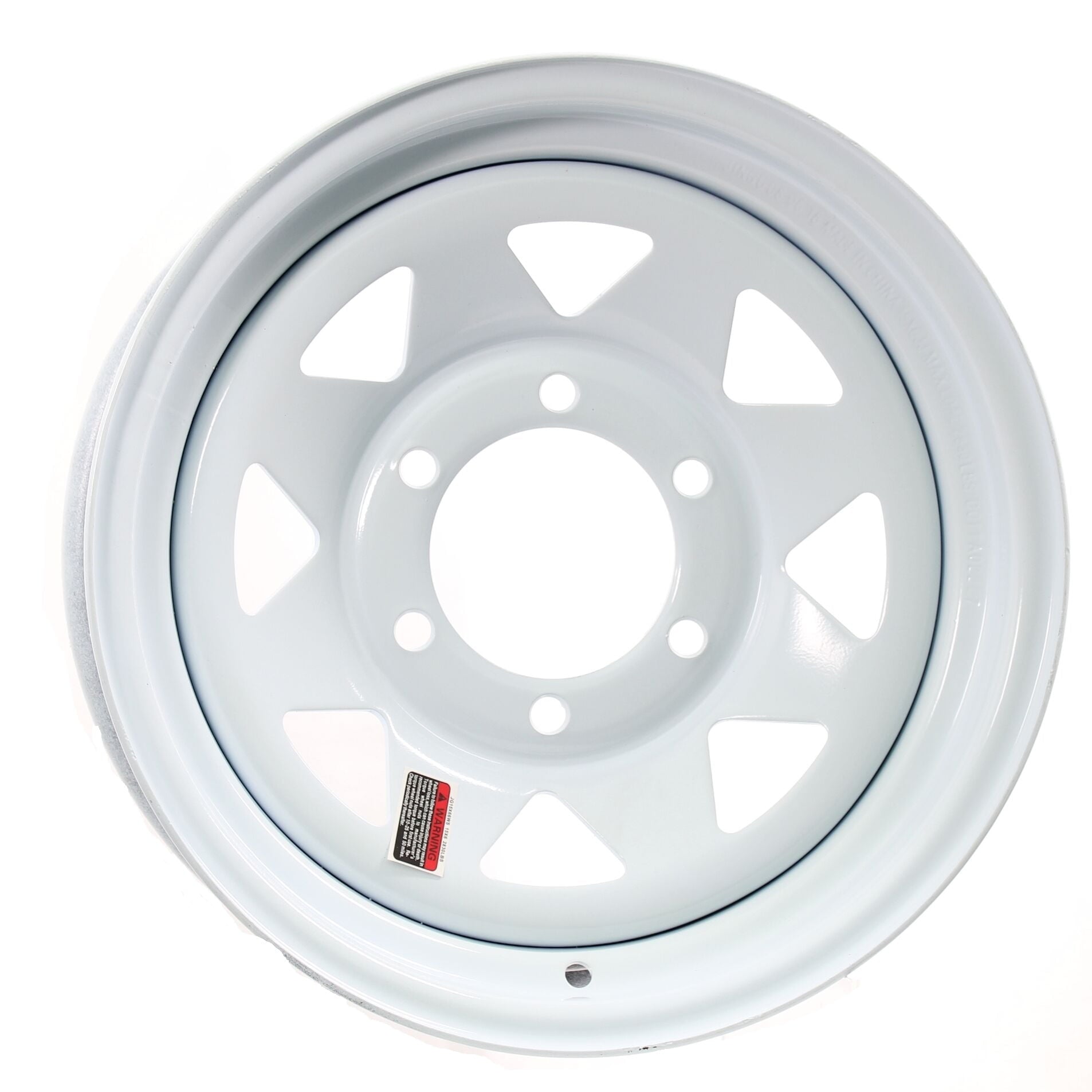 eCustomrim Trailer Rim 15 in. White Spoke Wheel 15X6 15 x 6 in. 6 Lug Hole Bolt