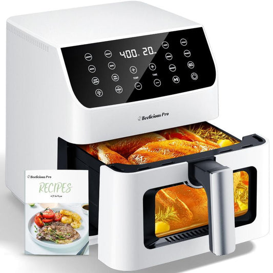 eelicious 5.8QT rge Air Fryer, 12-in-1 Digital Airfryer with Clear Window