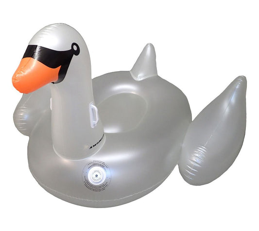 Swim Central 75" LED Lighted Swan Pool Float