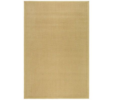 Serenity Houndstooth Natural Fiber Sisal 4' x 6' Rug w/Border