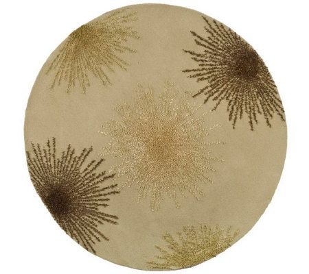 Soho 6' Round Abstract Handtufted Wool/ViscoseBlend Rug