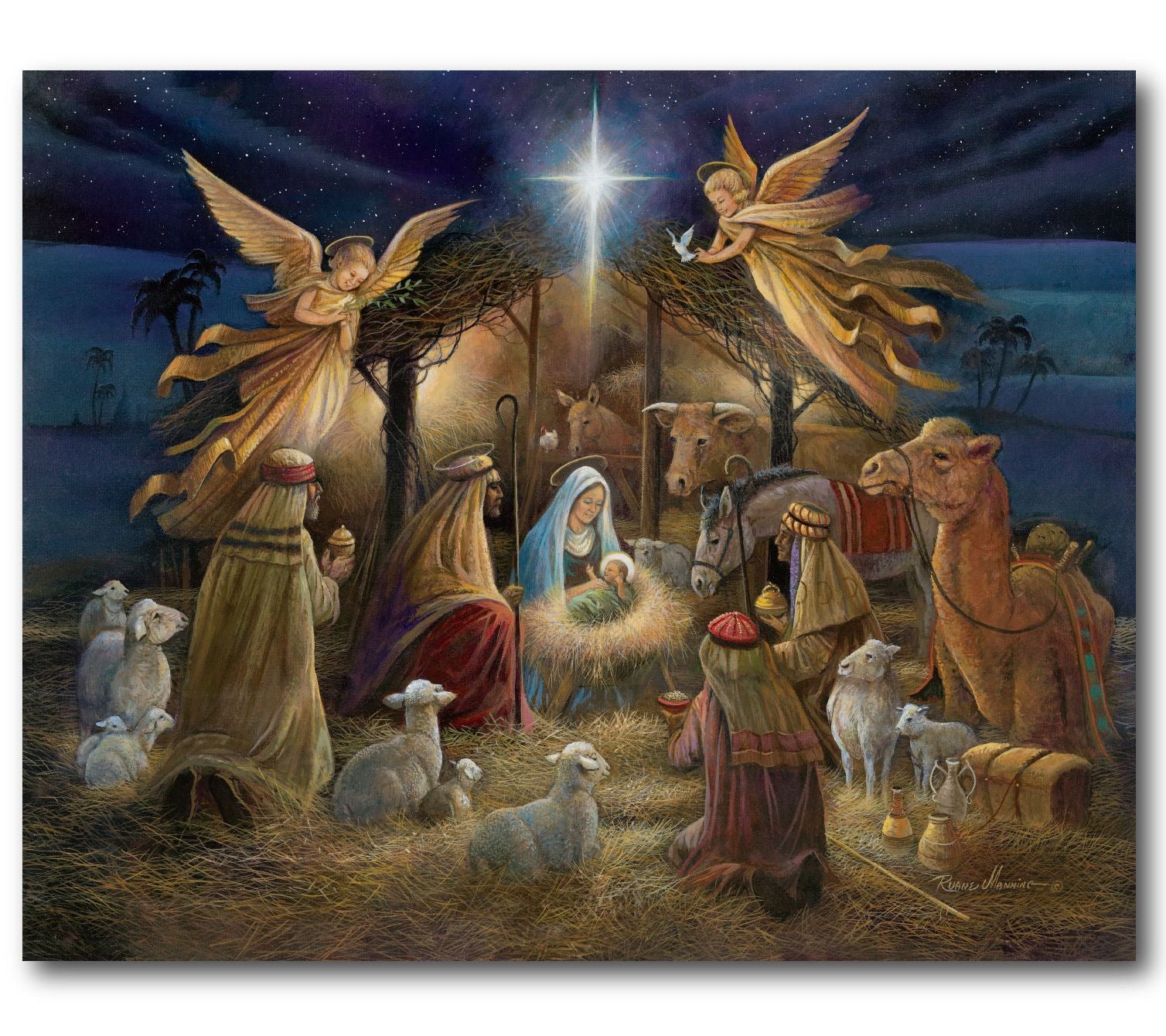 Courtside Market Nativity 30" x 40" Canvas