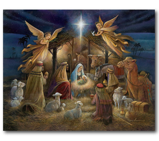 Courtside Market Nativity 30" x 40" Canvas
