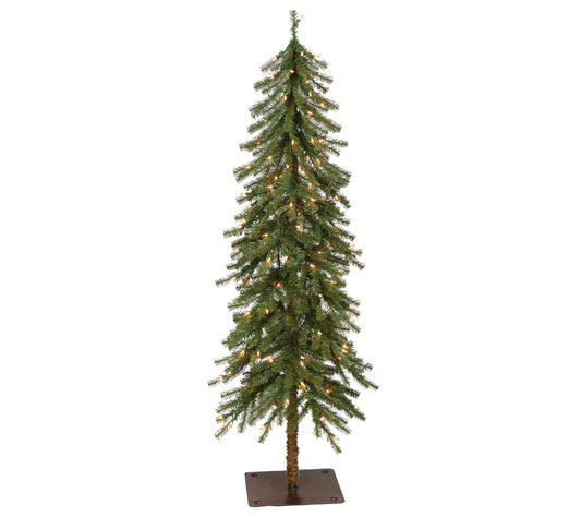 Puleo Pre-Lit 5' Alpine Artificial Christmas Tree w/150 Light