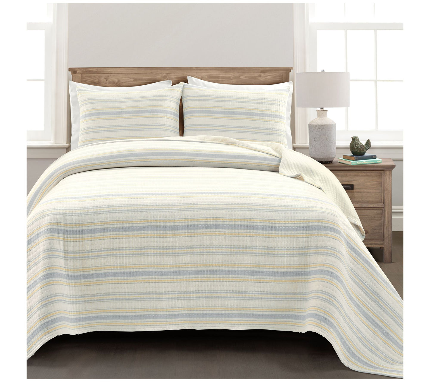 Solange Stripe Pick Stitch Kantha Yarn Dyed Cotton Woven KG Qt