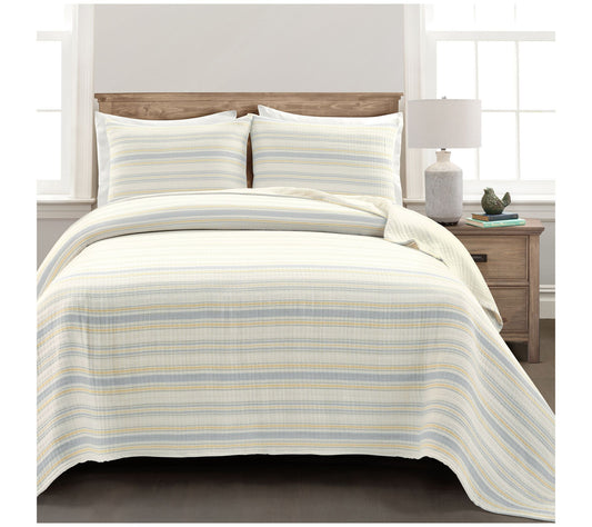 Solange Stripe Pick Stitch Kantha Yarn Dyed Cotton Woven KG Qt