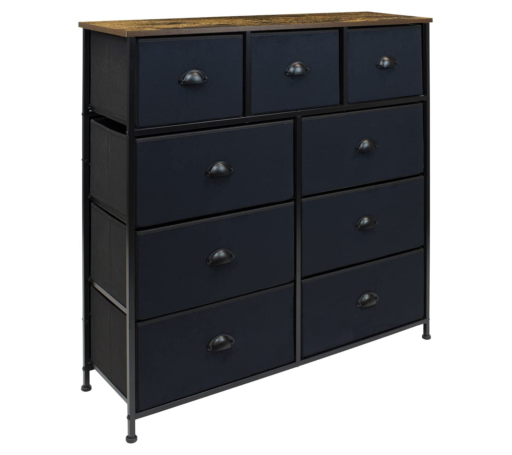 Sorbus 9 Drawers Chest Dresser - Barn Wood