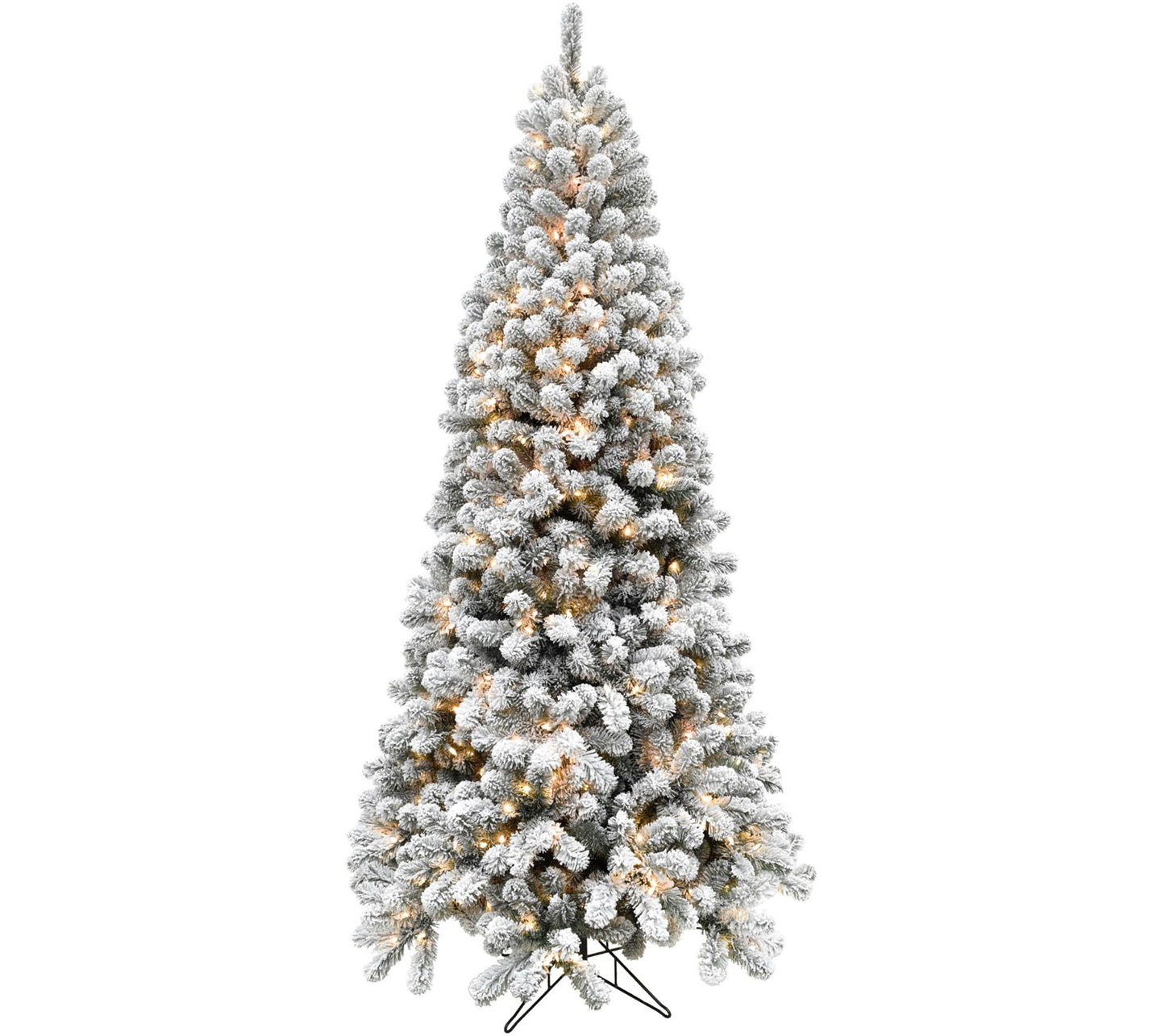 Fraser Hill Farm 6.5-Ft. Flocked Alaskan Pine C hristmas Tree