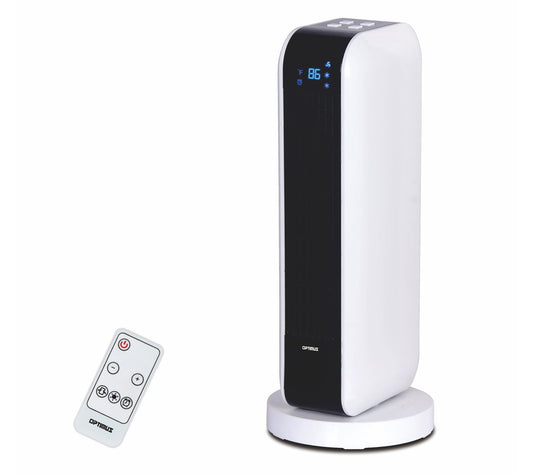 Optimus 17" Oscillating Tower Heater with Remot e