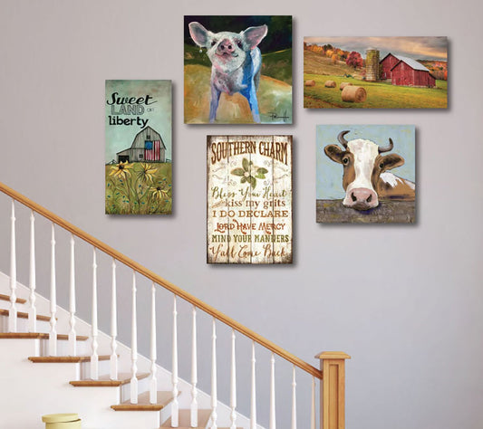 Courtside Market Farm House Finds II 5-Piece Canvas Set