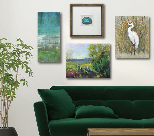 Courtside Market Seagrass 4-Piece Canvas Set