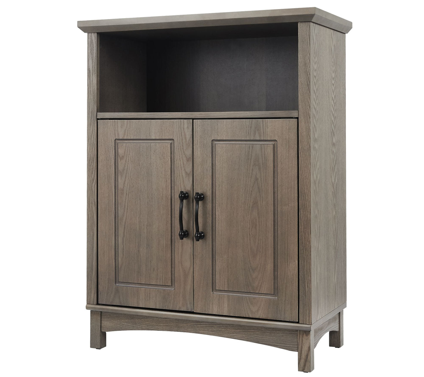 Russell Farmhouse Wooden Floor Cabinet, Salt Oak