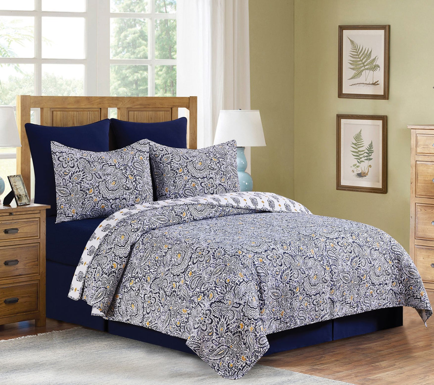 Serena 3-Piece Cotton Full/Queen Quilt Set by Valerie