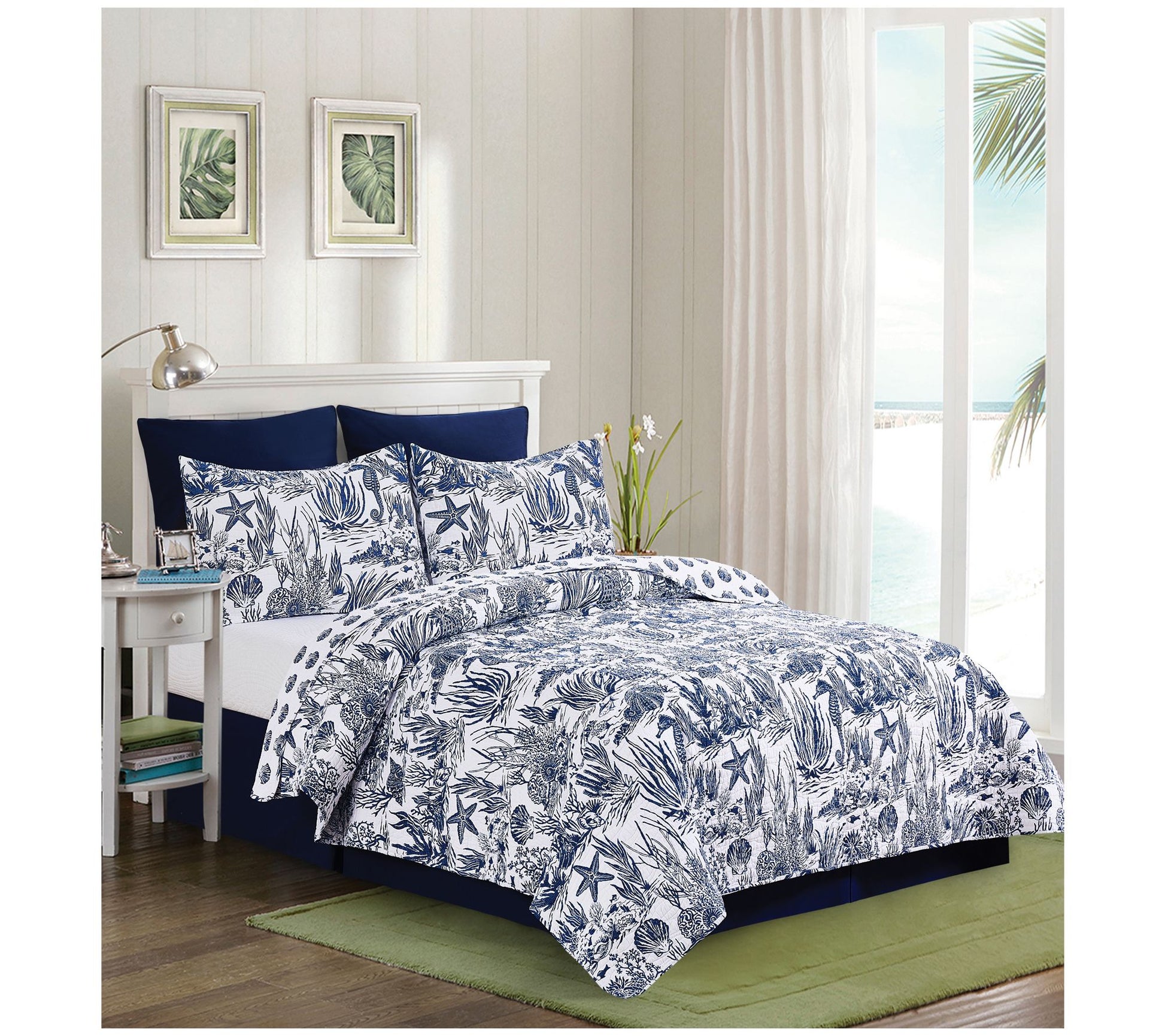 C&F Home Reef Shores 3-Piece Cotton Full/QueenQuilt Set
