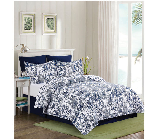 C&F Home Reef Shores 3-Piece Cotton Full/QueenQuilt Set