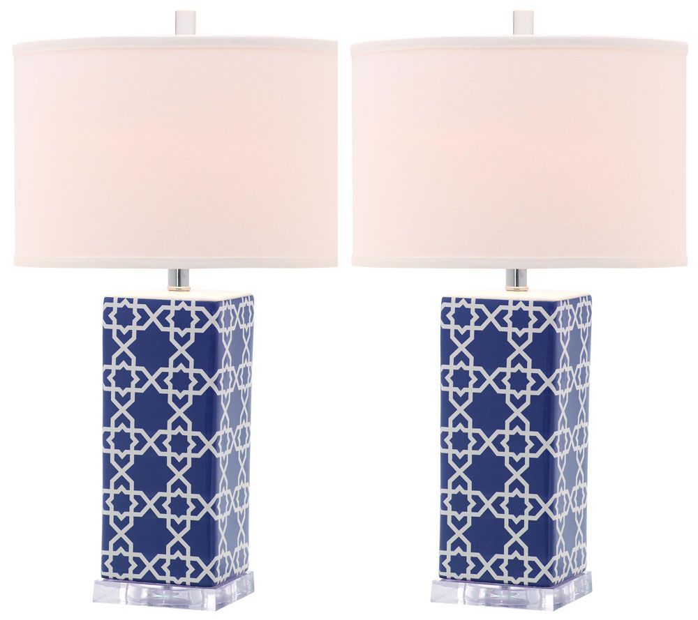 Set of 2 Quatrefoil Table Lamps by Valerie