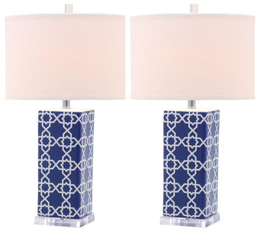 Set of 2 Quatrefoil Table Lamps by Valerie