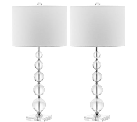 Safavieh Set of 2 Liam Stacked Crystal Ball Lamps