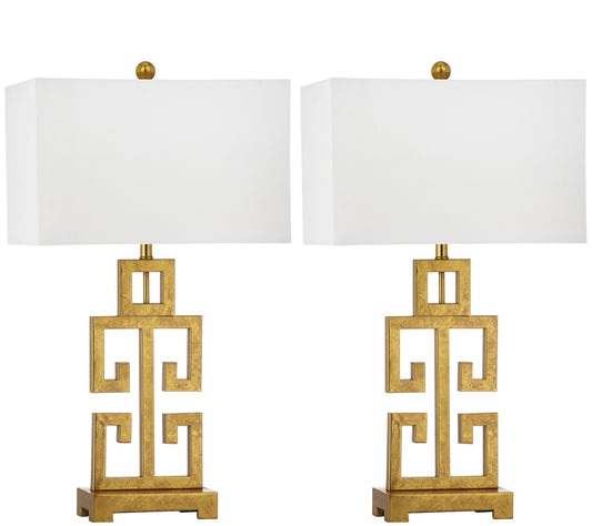 Safavieh Set of 2 Greek Key Table Lamps