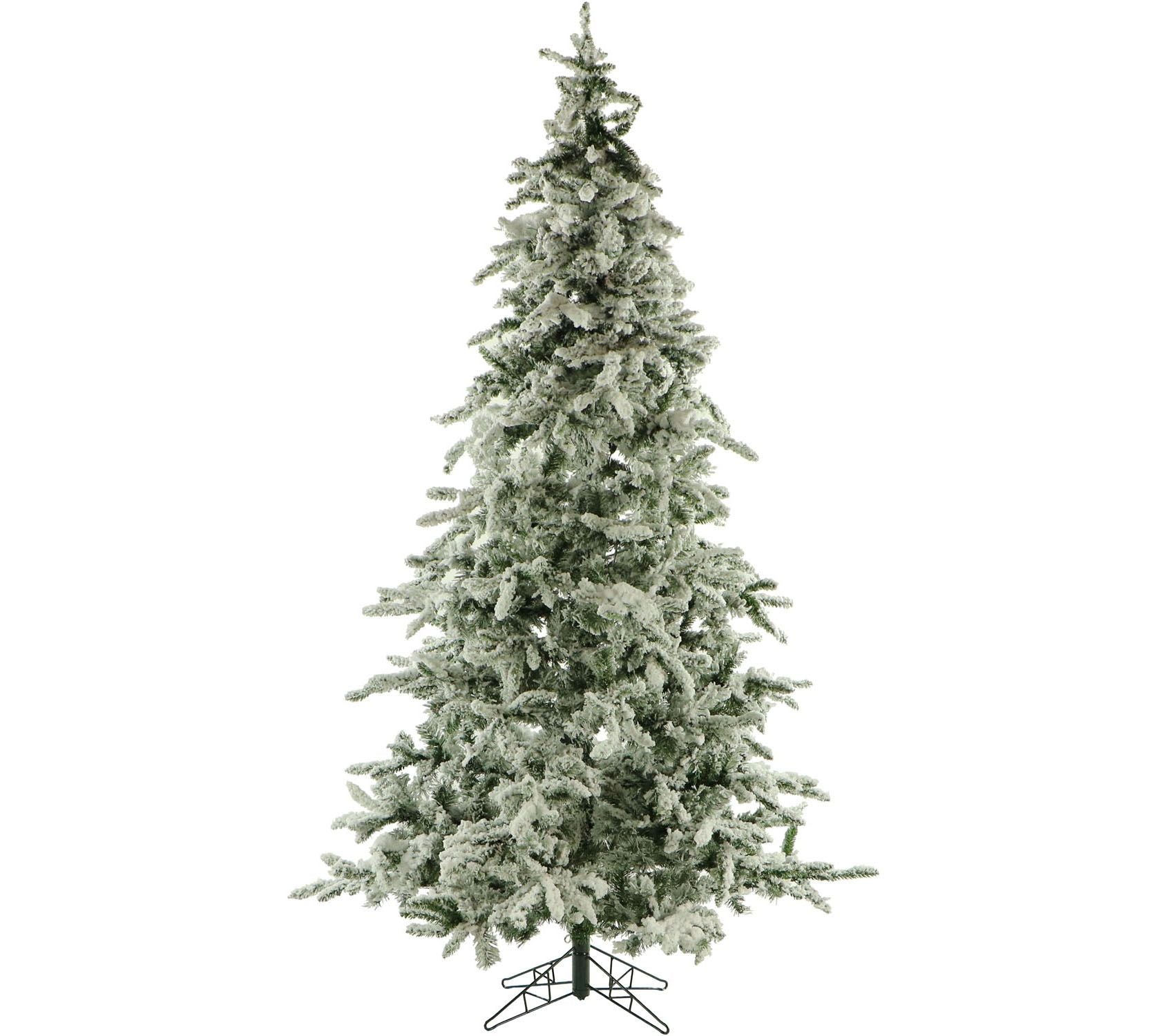 Fraser Hill Farm 7.5' Flocked Mountain Pine Christmas Tree