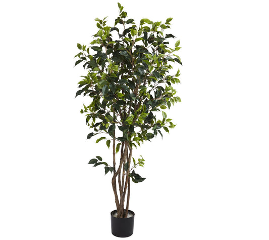 5' Ficus Bushy Silk Tree by Nearly Natural