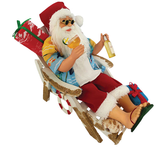Santa's Workshop Inc. 12" Beach Chair Santa
