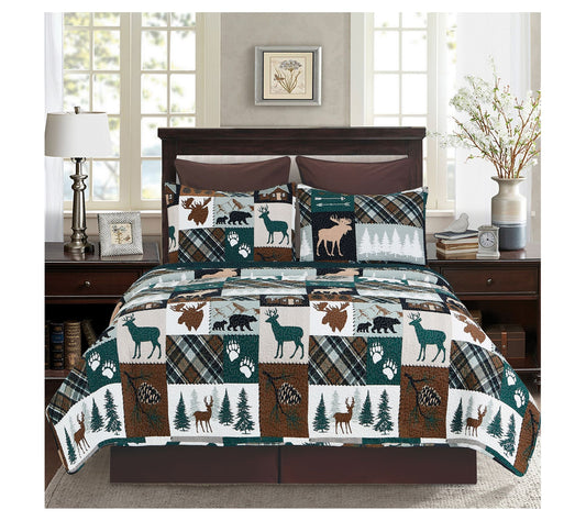 Fletcher Forest 2-Piece Cotton Twin Quilt Set by Valerie