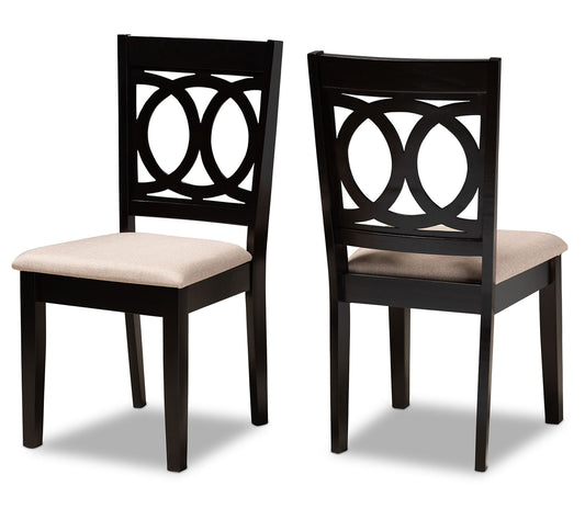 Lenoir Fabric Finished 2-Piece Dining Chair Set