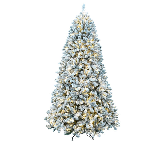 Fraser Hill Farm 6.5' Flocked Winter Snow Pinehristmas Tree