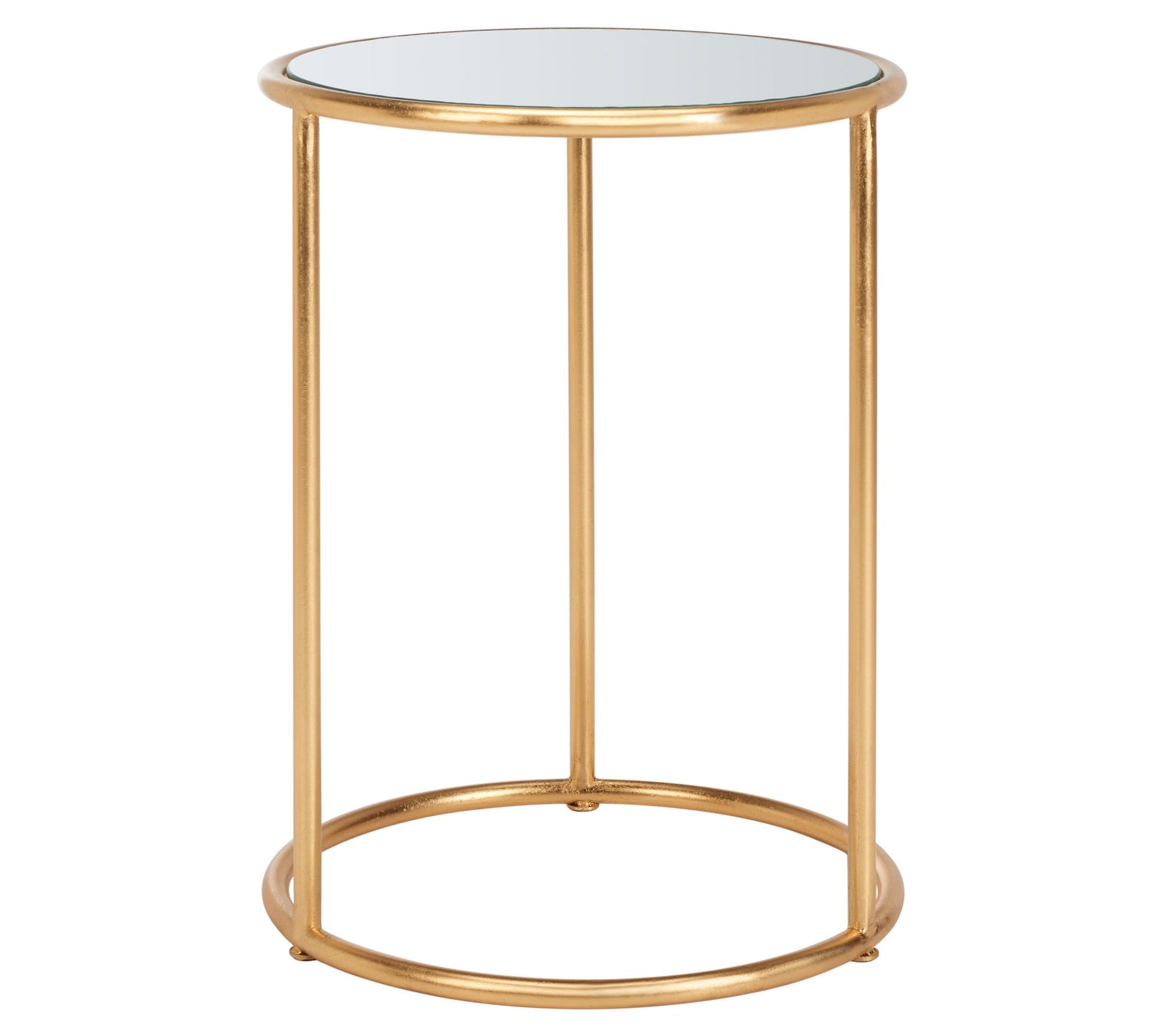 Safavieh Shay Glass Top Gold Leaf Accent Table