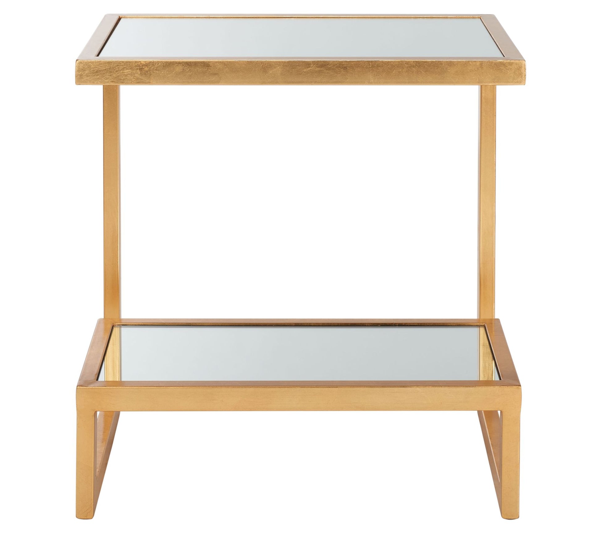 Safavieh Kennedy Mirror Top Gold Accent Table